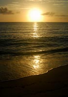 長間浜の夕陽