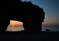 砂山ビーチの夕陽
